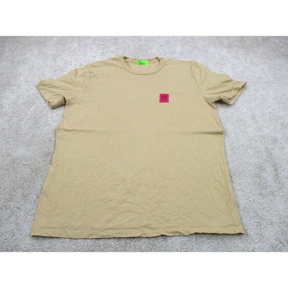 Topo Designs Shirt Adult Medium Yellow Logo Tee Crew Neck Cotton Casual Mens - Picture 1 of 11